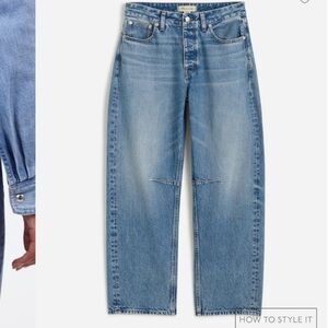 Madewell the curvy darted barrel leg Jean